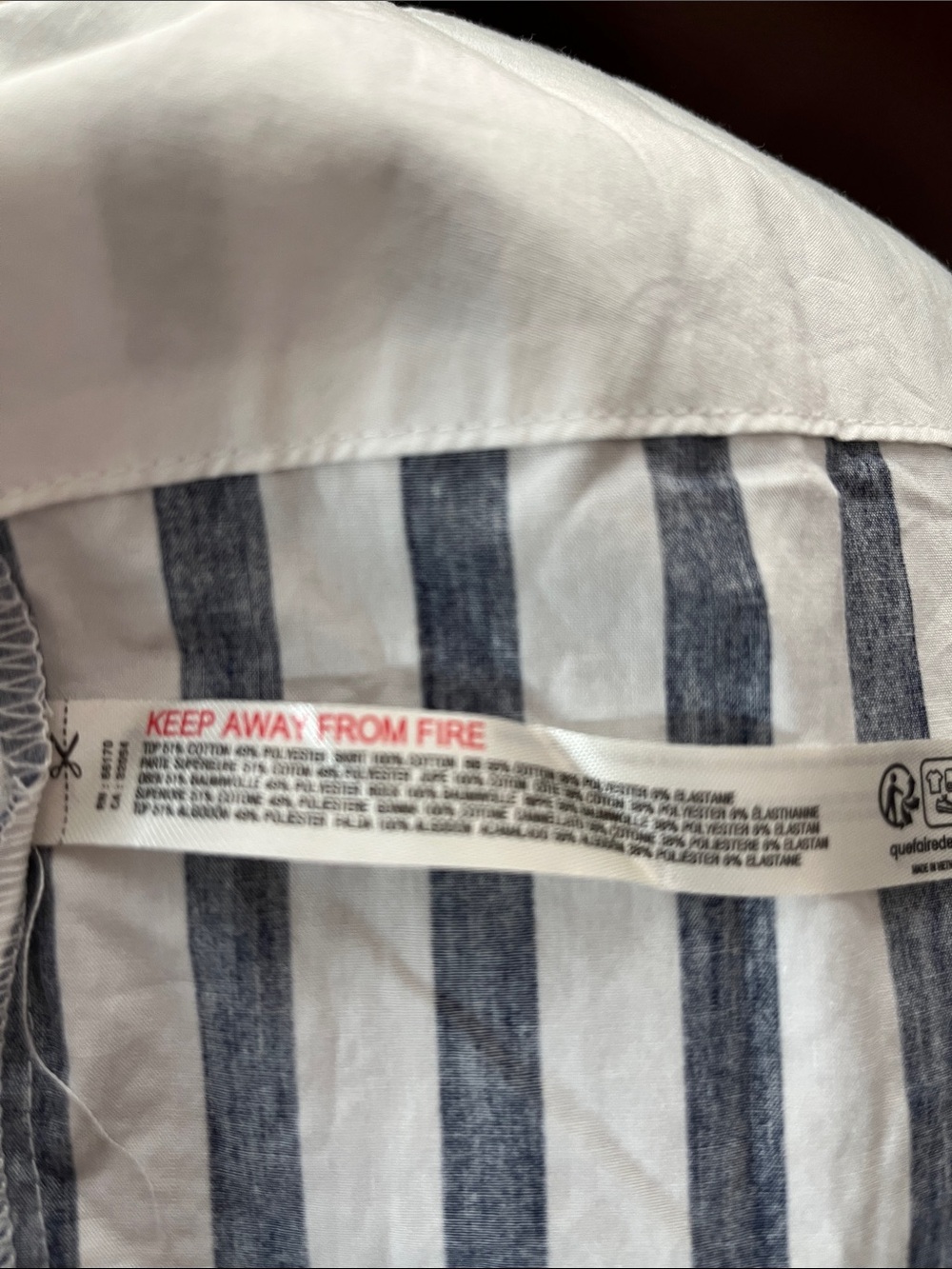 Anthropologie NWT fresh produce Navy and White Striped Maxi Skirt - Picture 5 of 6